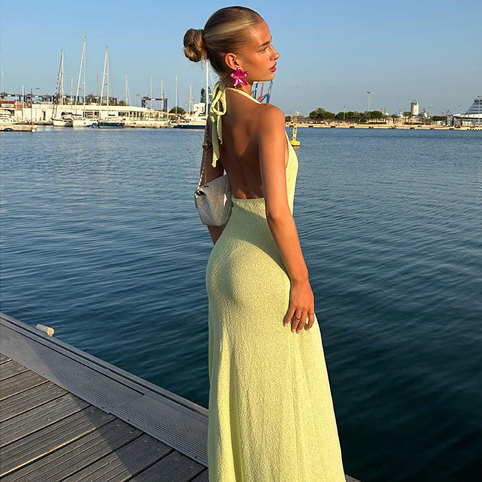 Sade Slit Dress - Green