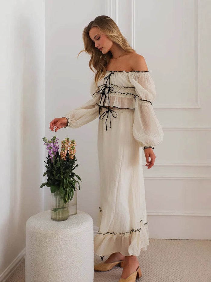 Samaira Co ord Set - Apricot