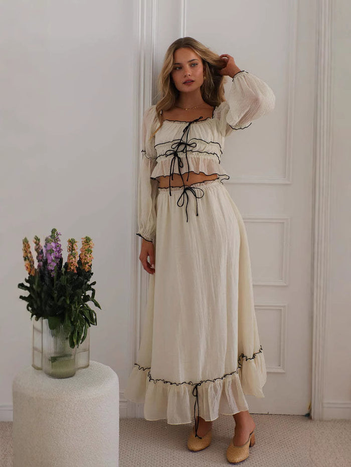 Samaira Co ord Set - Apricot