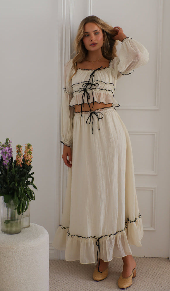 Samaira Co ord Set - Apricot