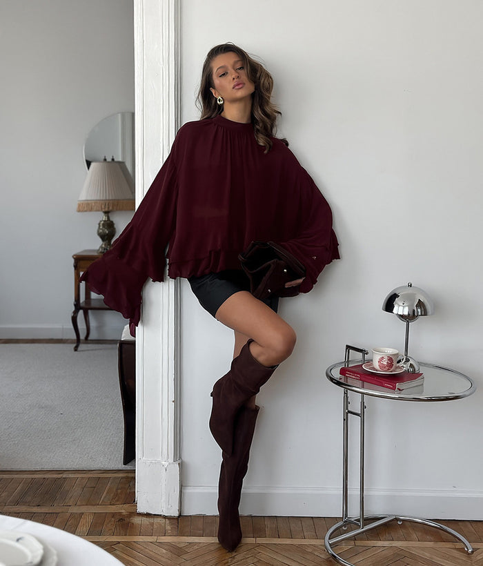 Sansa Top - Maroon
