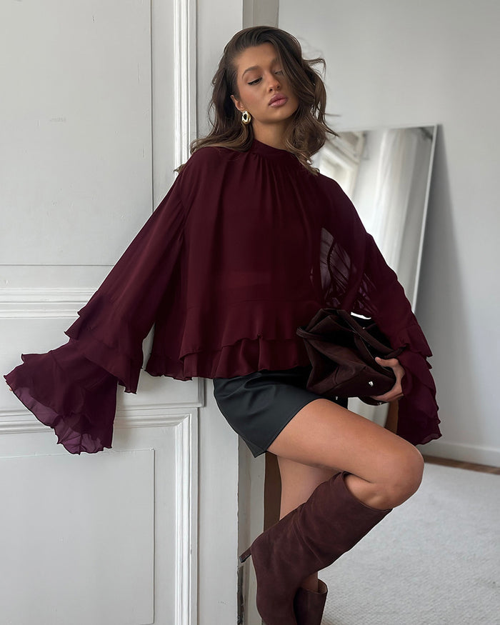Sansa Top - Maroon