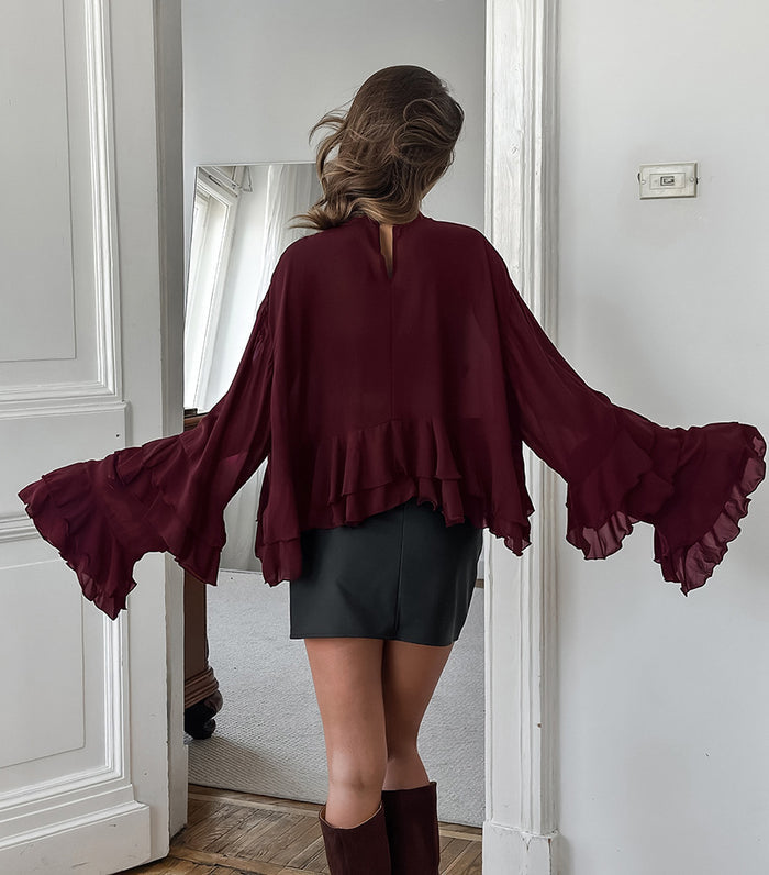 Sansa Top - Maroon