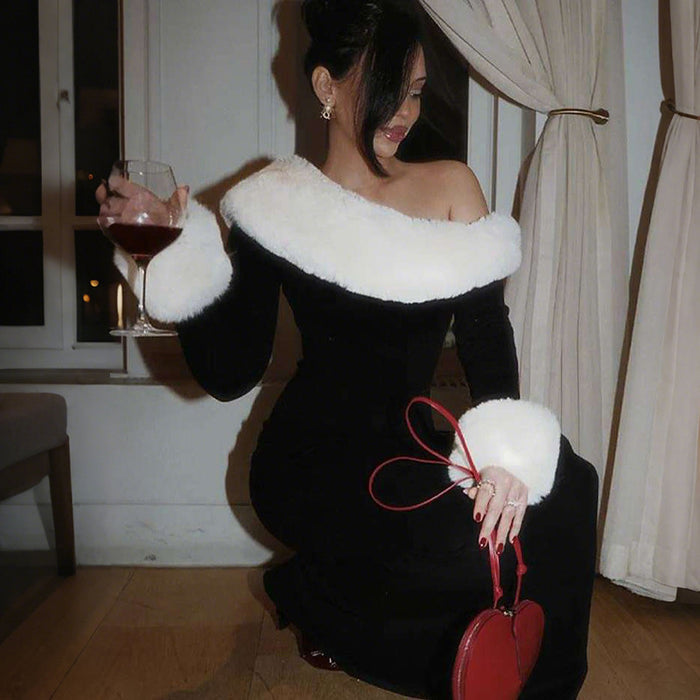 Santa Baby Maxi Dress - Black