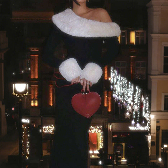 Santa Baby Maxi Dress - Black