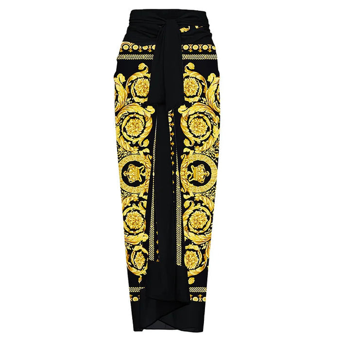 Santorini Island Wrap Skirt - Gold
