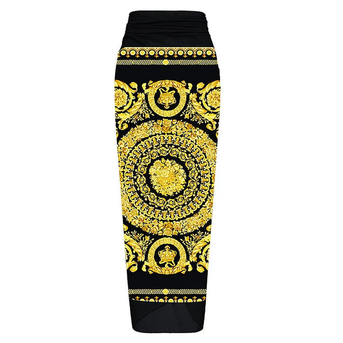 Santorini Island Wrap Skirt - Gold