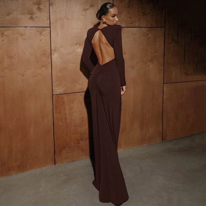 Sasha Maxi Dress - Brown