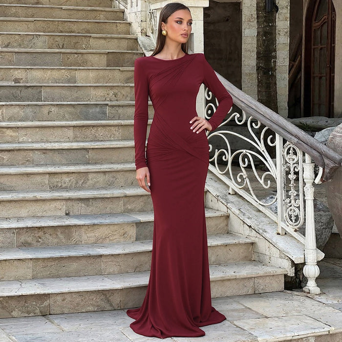 Sasha Maxi Dress - Maroon