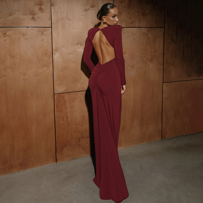 Sasha Maxi Dress - Maroon