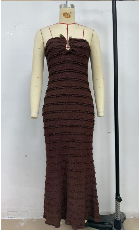 Serena Maxi Dress - Brown
