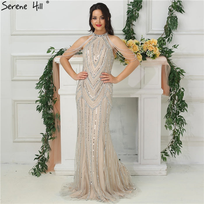 Sexy Evening Dress Luxury Halter Mermaid Evening Dresses LA6615 On Sale - SERENE HILL