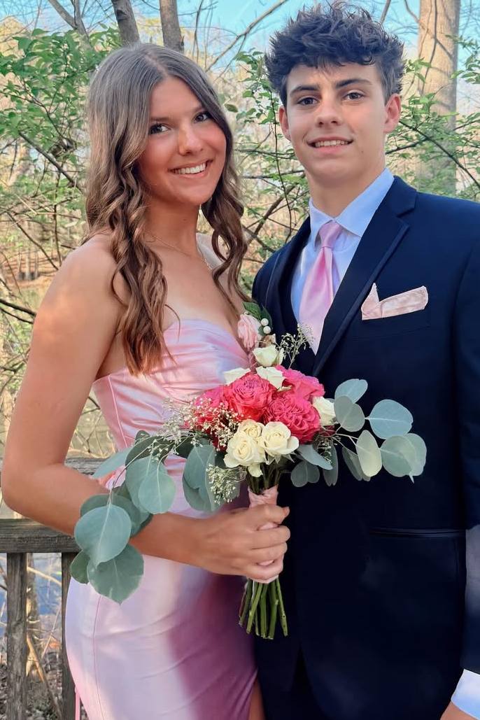 Simple Pink Twist Strapless Pleats Satin Long Prom Dress with Slit
