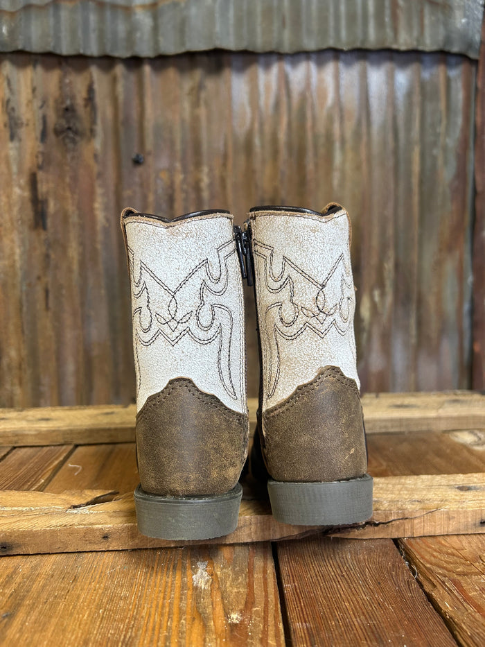 Smoky Mountain Autry Brown Distress/Antique White Toddler Boot