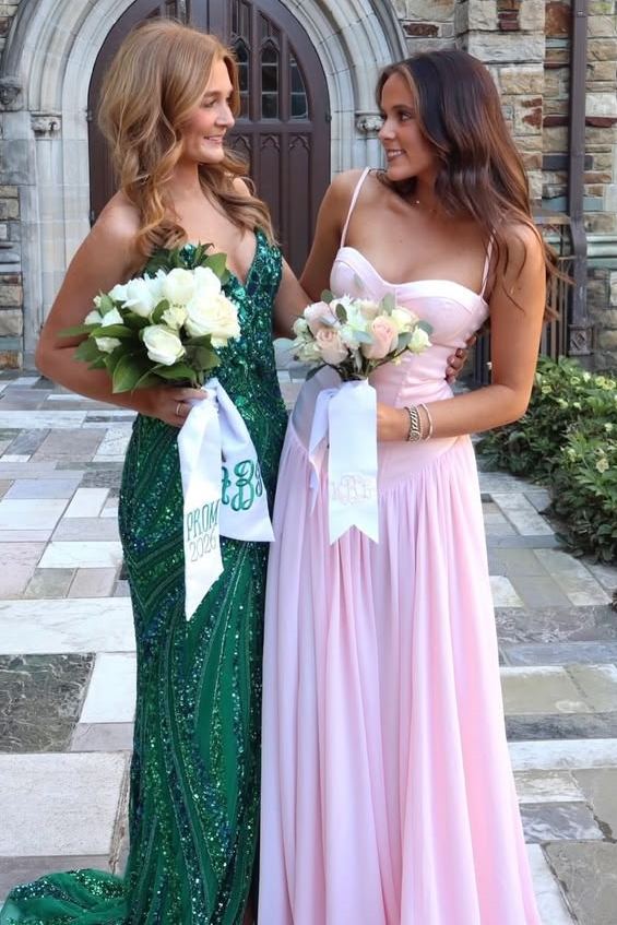 Spaghetti Straps Pink Sweetheart Pleated Chiffon Sleeveless Prom Dress