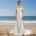 Spaghetti Straps Sweetheart Neckline Mermaid Wedding Dresses - Rosymae