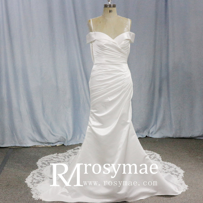 Spaghetti Straps Sweetheart Neckline Mermaid Wedding Dresses - Rosymae