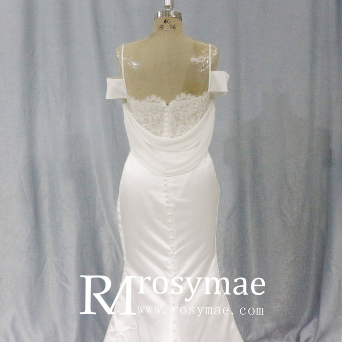 Spaghetti Straps Sweetheart Neckline Mermaid Wedding Dresses - Rosymae