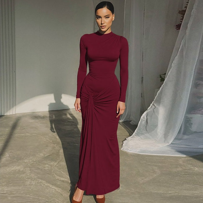 Syala Dress - Maroon