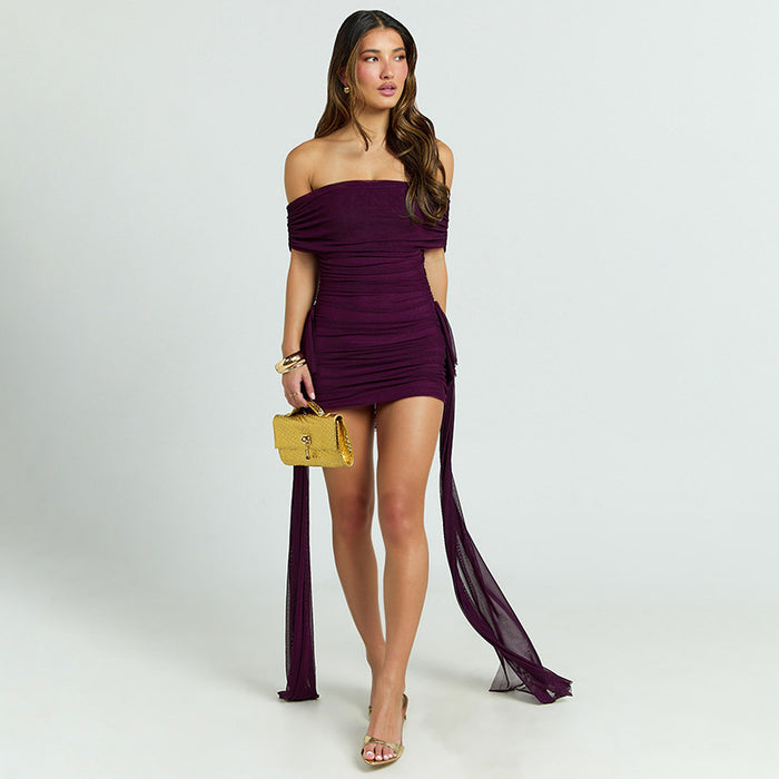 Sylva Mini Dress - Purple