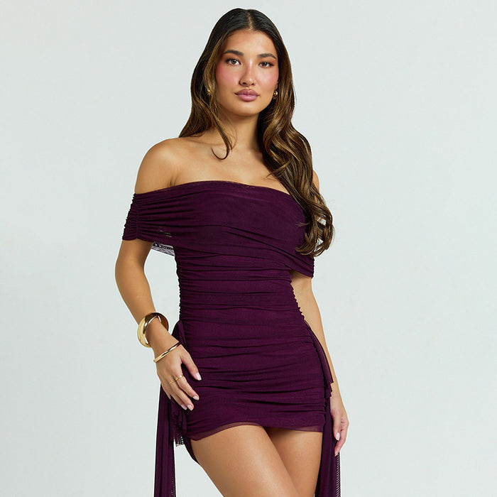 Sylva Mini Dress - Purple
