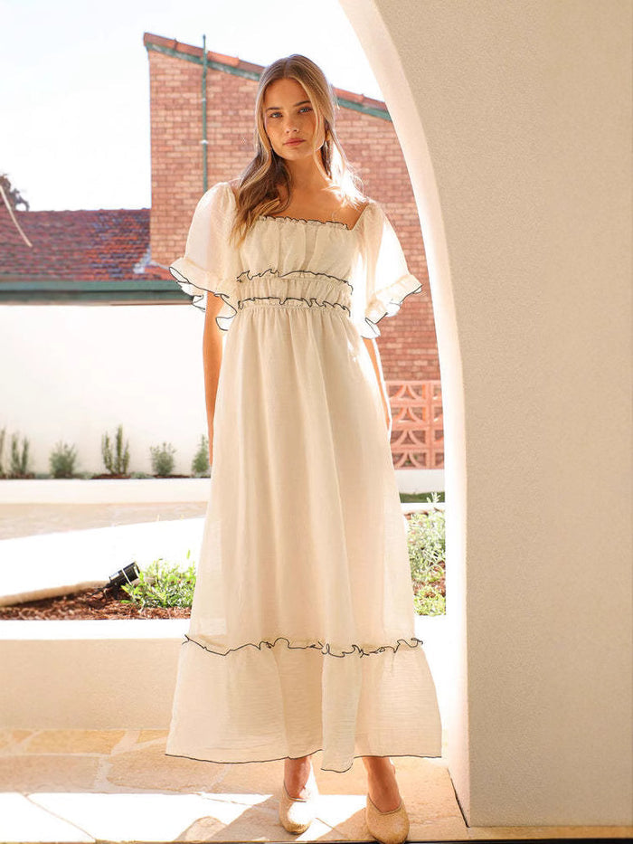 Tiana Maxi Dress - Apricot