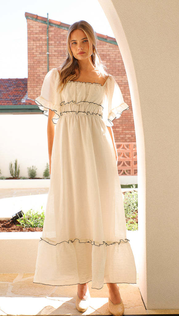 Tiana Maxi Dress - Apricot