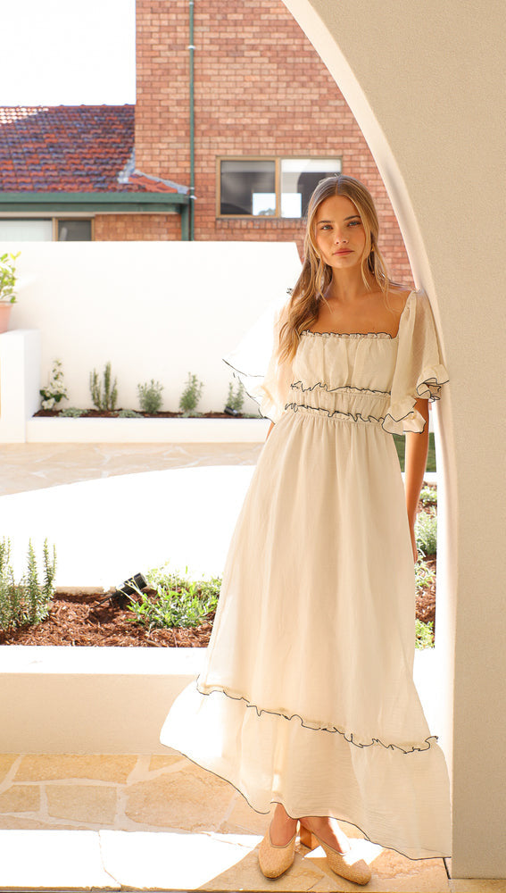 Tiana Maxi Dress - Apricot