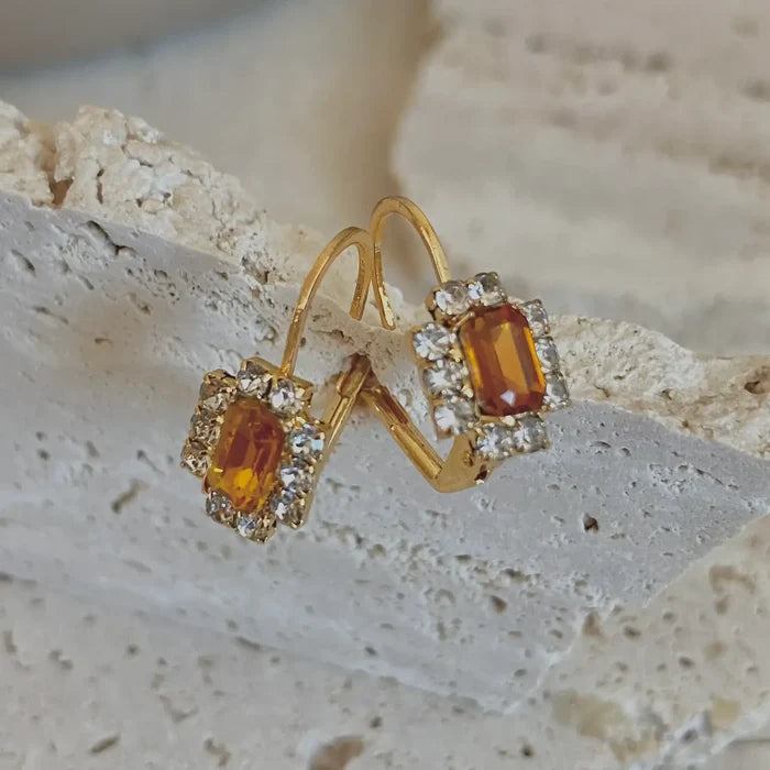 TL JA Amber Topaz Earring