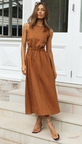 Tova Maxi Dress - Brown