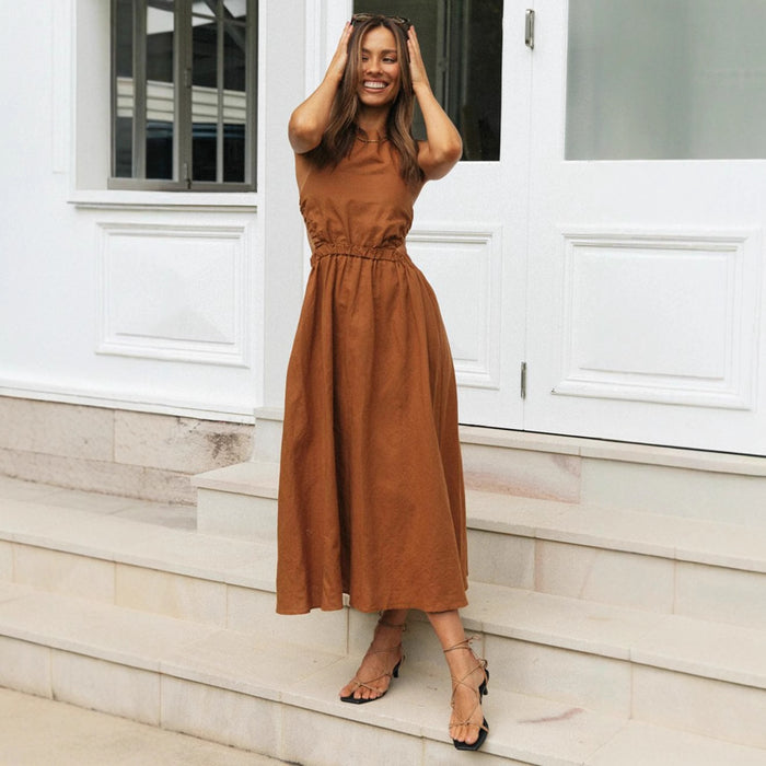 Tova Maxi Dress - Brown