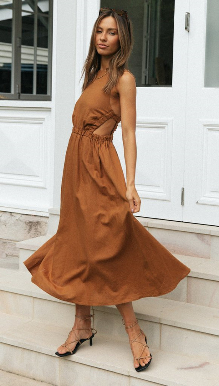 Tova Maxi Dress - Brown