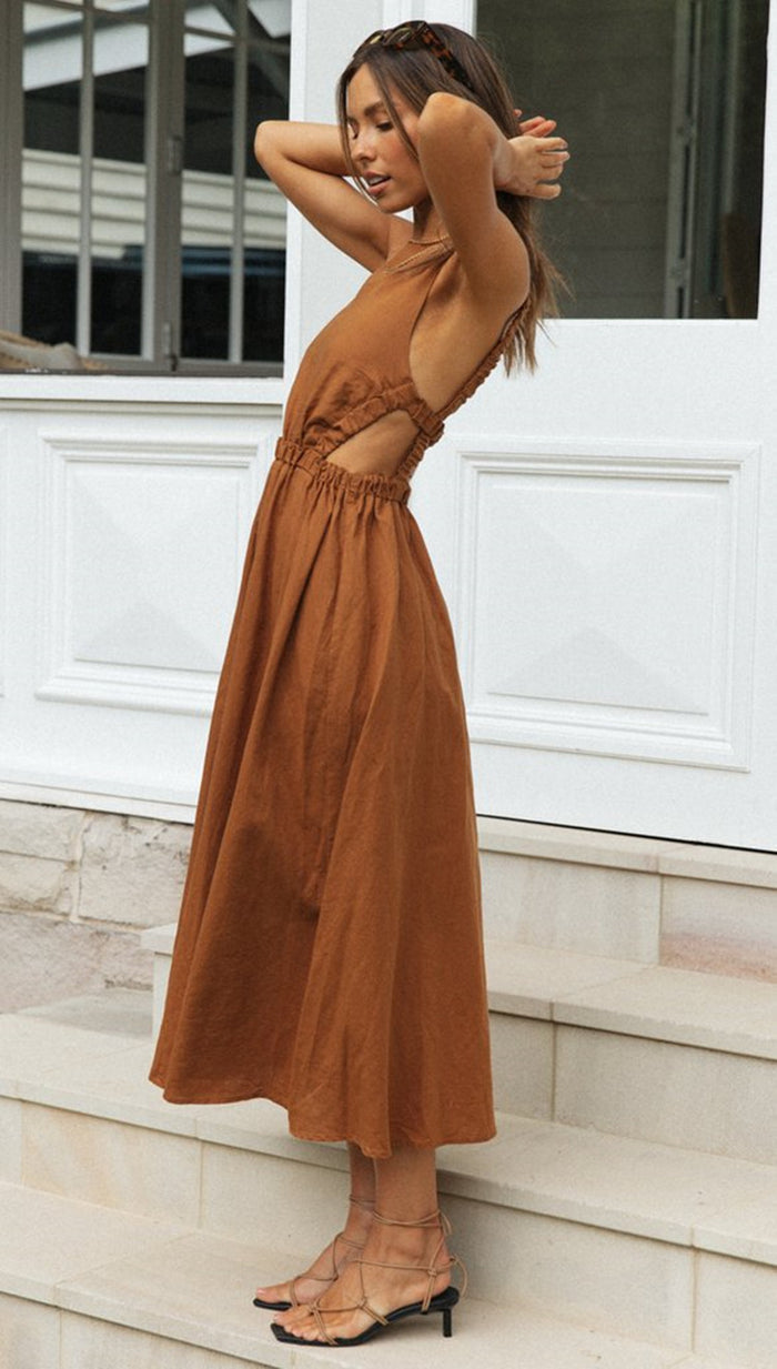 Tova Maxi Dress - Brown