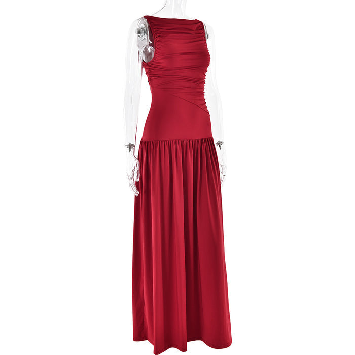 Trance Fit and Flare Dress - Maroon