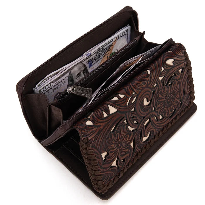 Trinity Ranch Floral Tooled Collection Wallet
