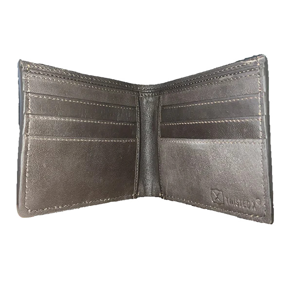 Twisted X Bifold Basket Weave Brown Wallet