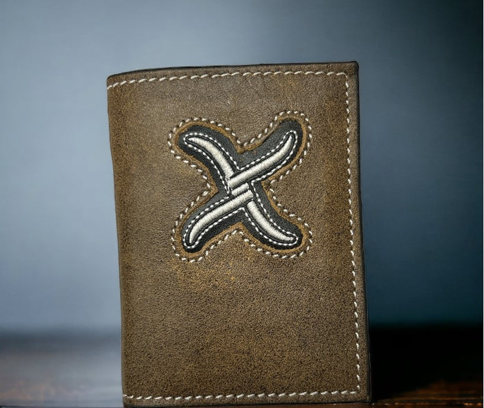 Twisted X with white symbol Trifold Wallet