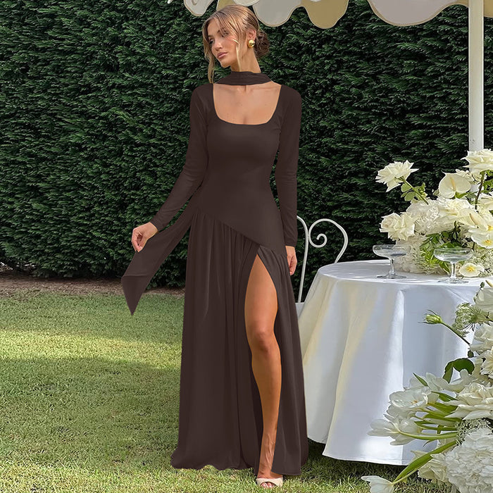 Valen Maxi Dress - Brown