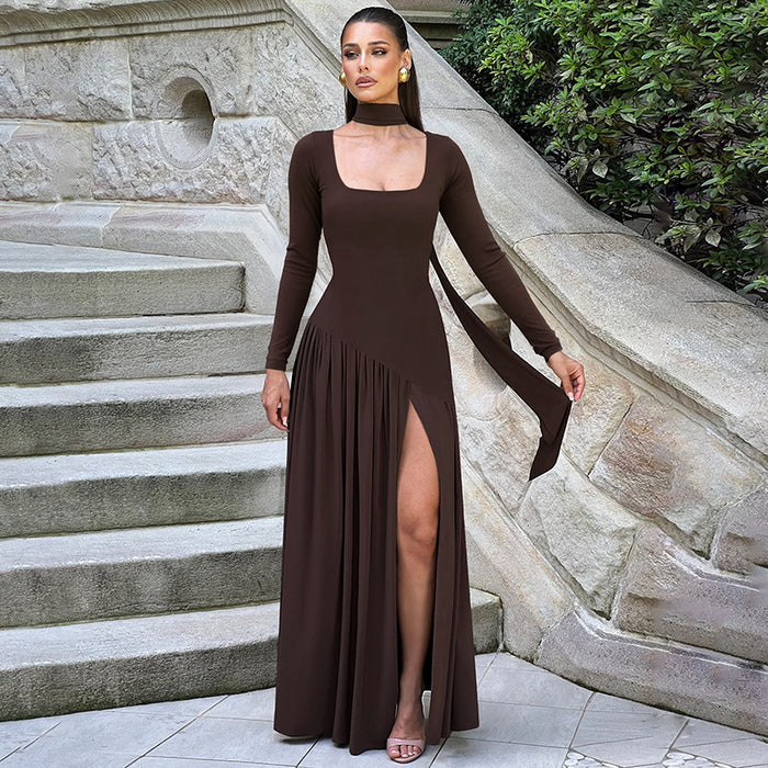 Valen Maxi Dress - Brown