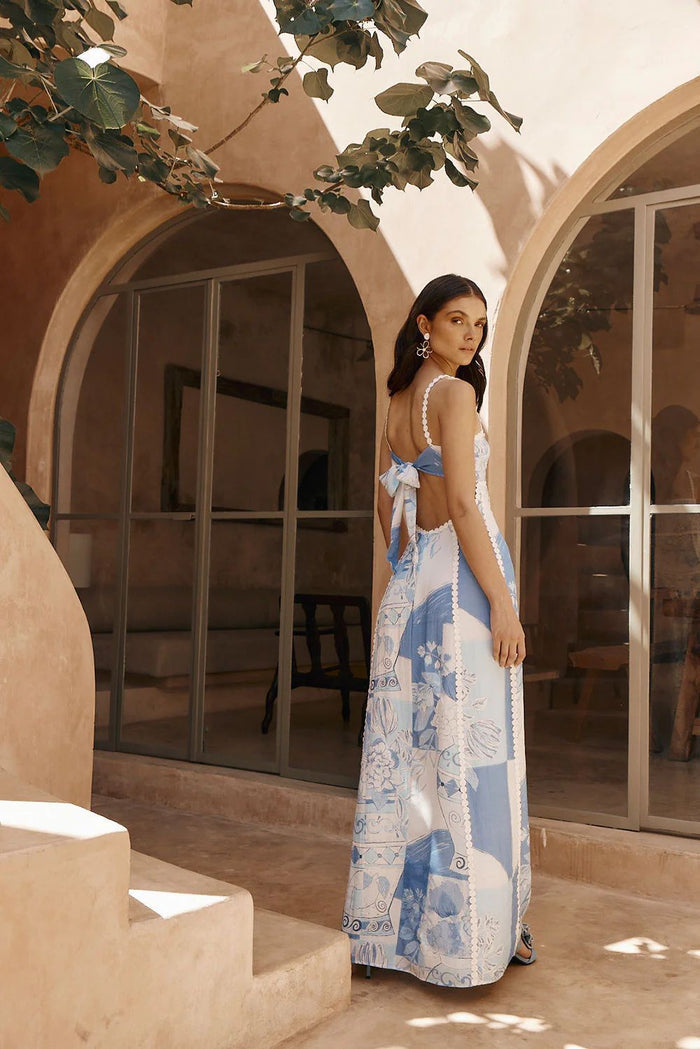 Valletta Maxi Dress - Blue