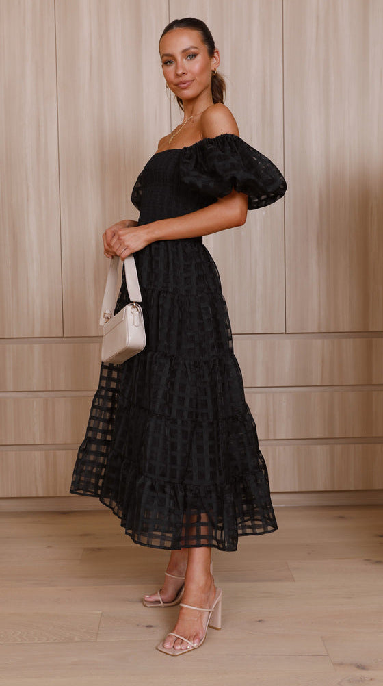 Vanya Midi Dress - Black