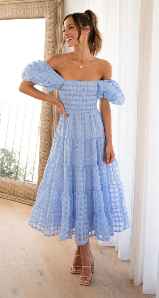 Vanya Midi Dress - Blue