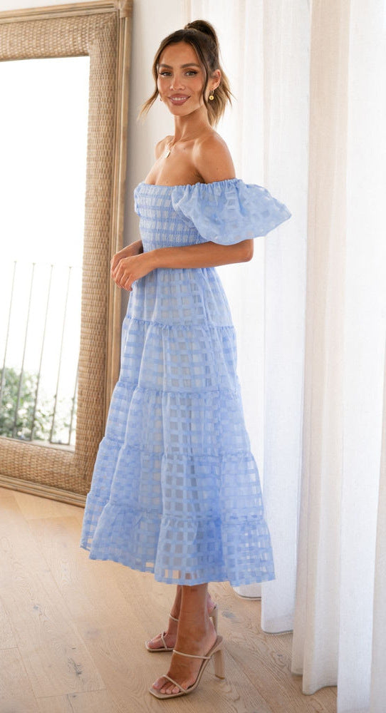 Vanya Midi Dress - Blue