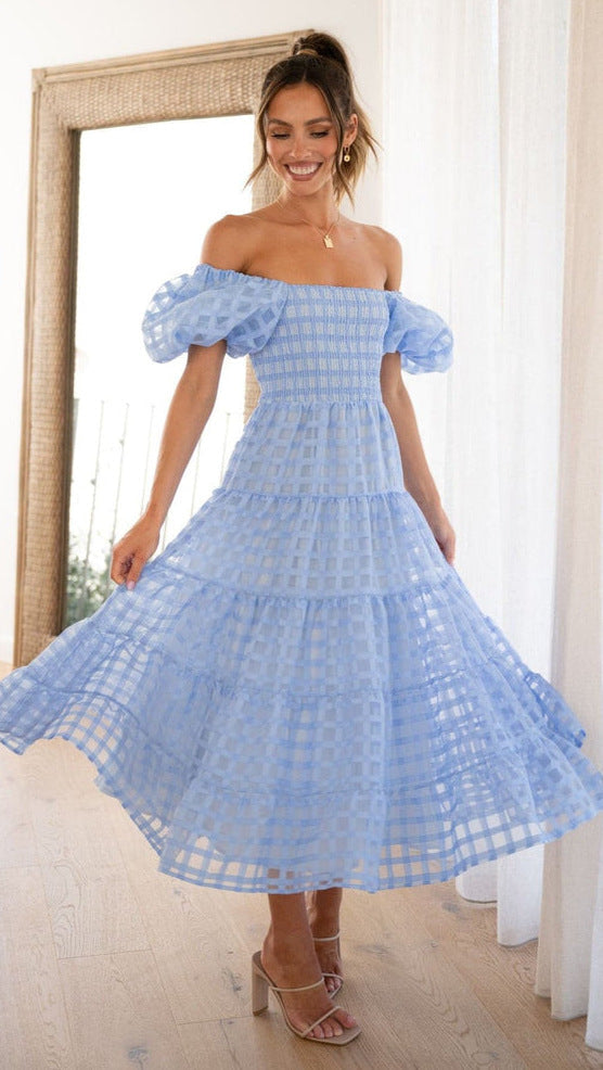 Vanya Midi Dress - Blue