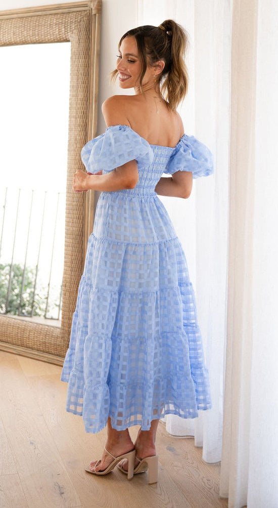 Vanya Midi Dress - Blue