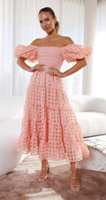 Vanya Midi Dress - Pink