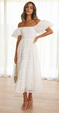 Vanya Midi Dress - White
