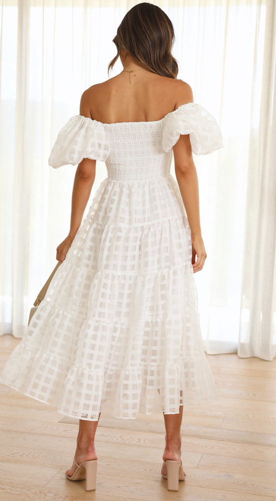 Vanya Midi Dress - White