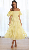 Vanya Midi Dress - Yellow