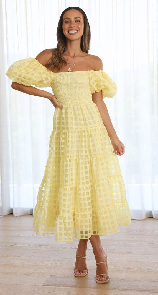 Vanya Midi Dress - Yellow